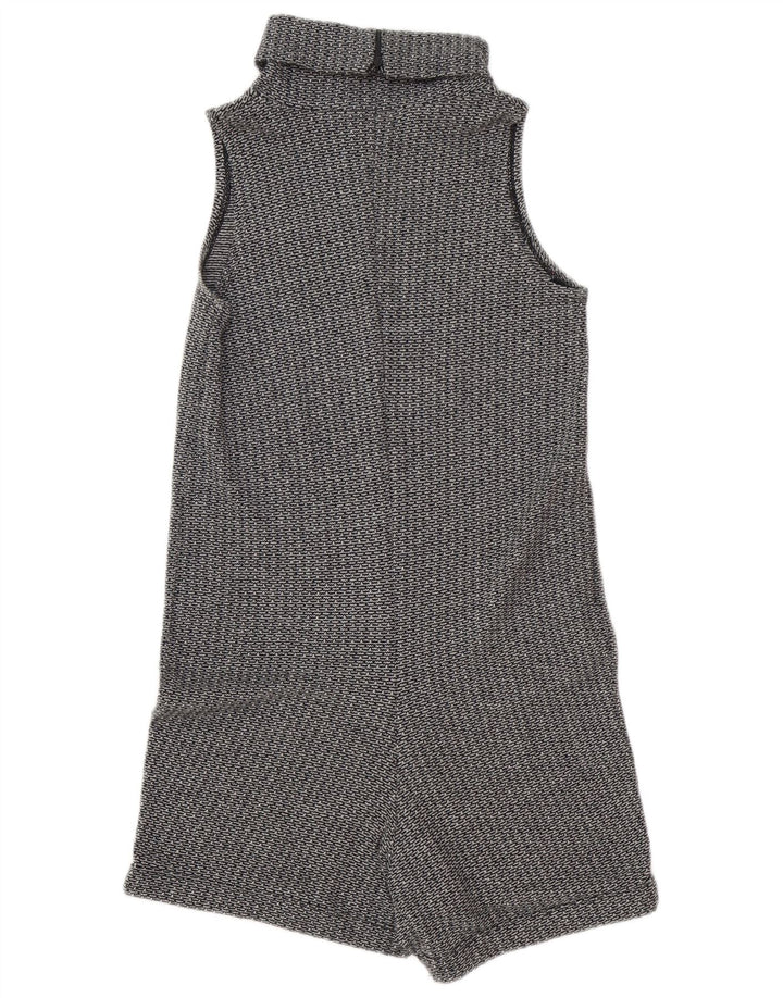 Zara Mujer Mono Corto Sin Mangas UK 10 Small Gris