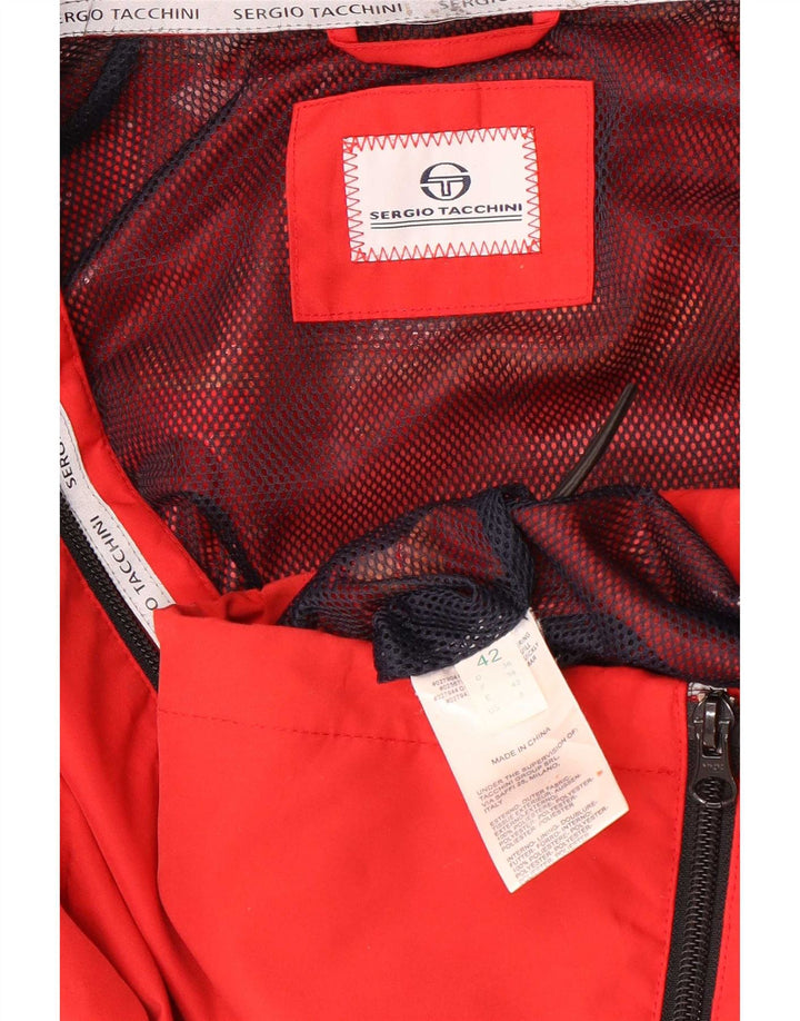 Chaqueta impermeable con capucha para mujer Sergio Tacchini IT 42 Poliéster rojo medio