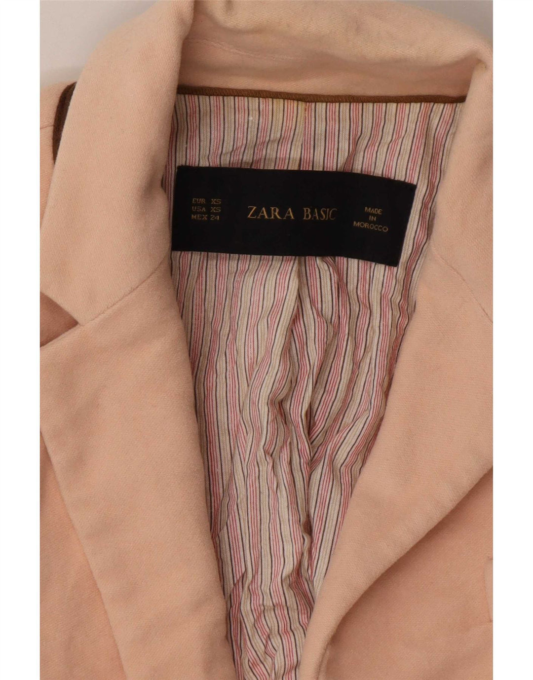 Zara Mujer Chaqueta Blazer De 1 Botón UK 6 XS Rosa