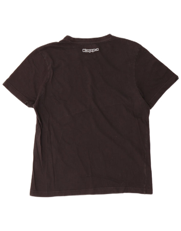 Kappa - Camiseta gráfica para hombre, talla grande, algodón negro