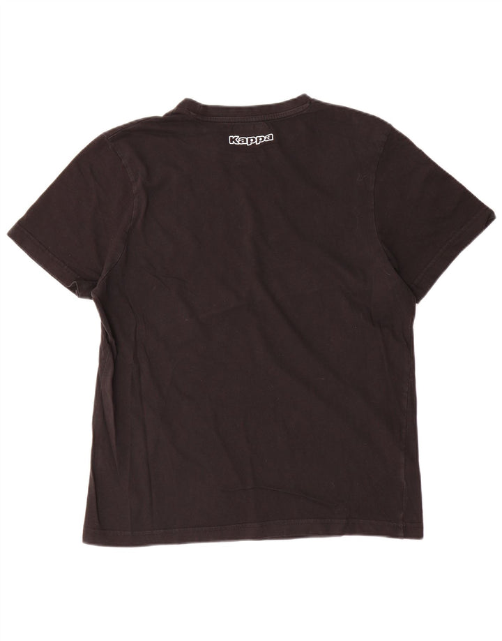 Kappa - Camiseta gráfica para hombre, talla grande, algodón negro
