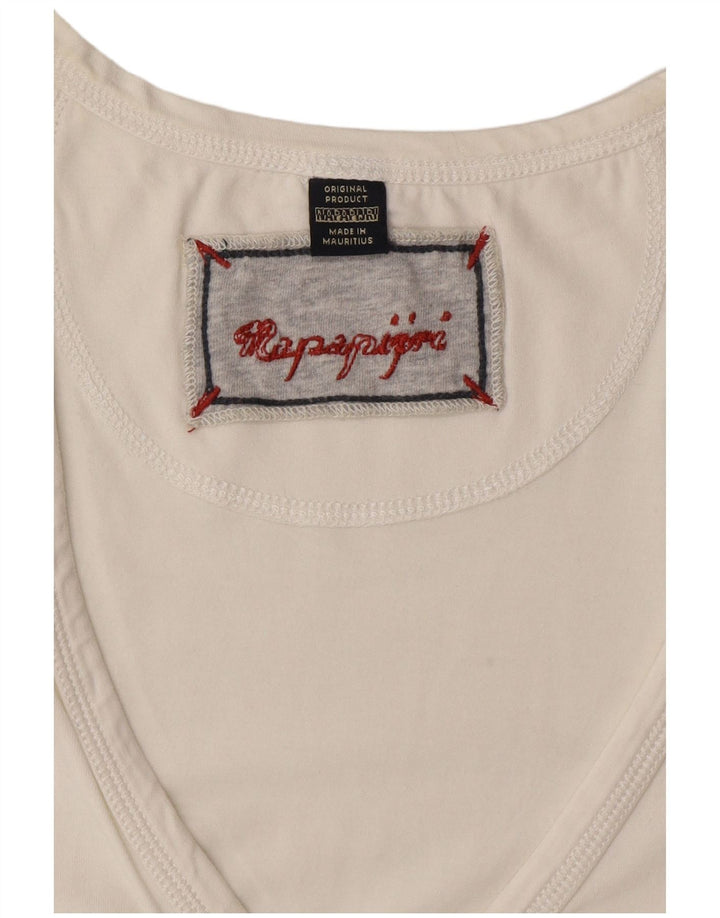 Napapijri Camiseta sin mangas para mujer UK 6 XS Blanco