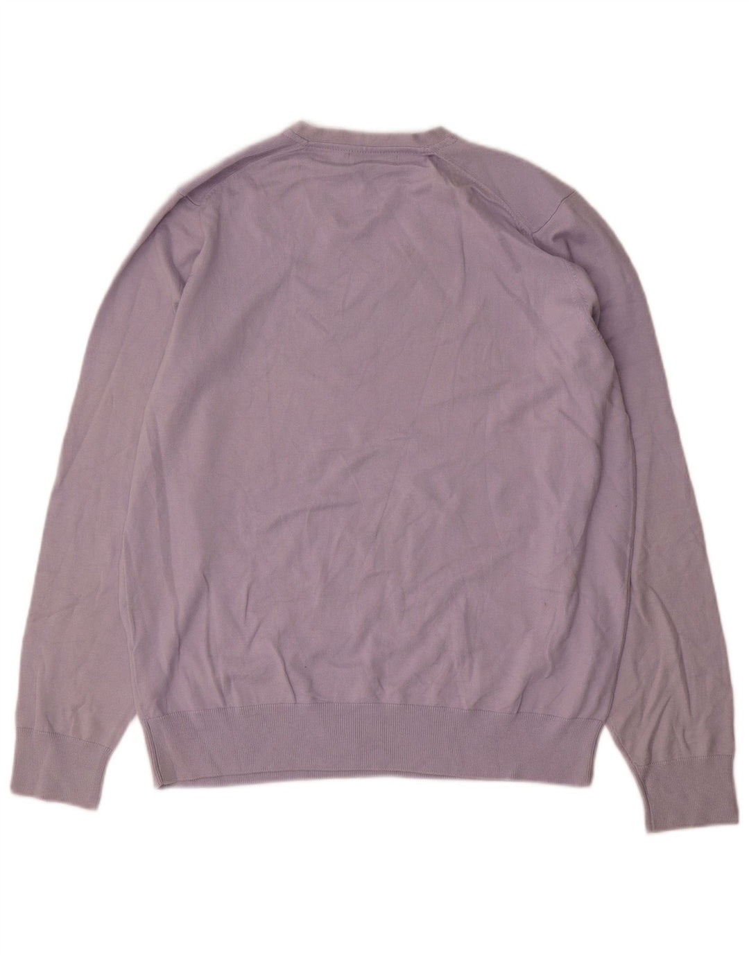 Marks & Spencer Suéter con cuello en V y autógrafo para hombre, talla grande, algodón azul