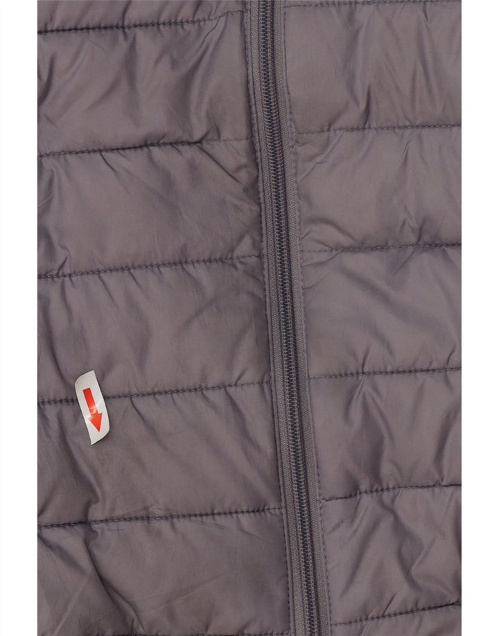Chaqueta acolchada con capucha para hombre Ellesse UK 40 Poliéster gris grande