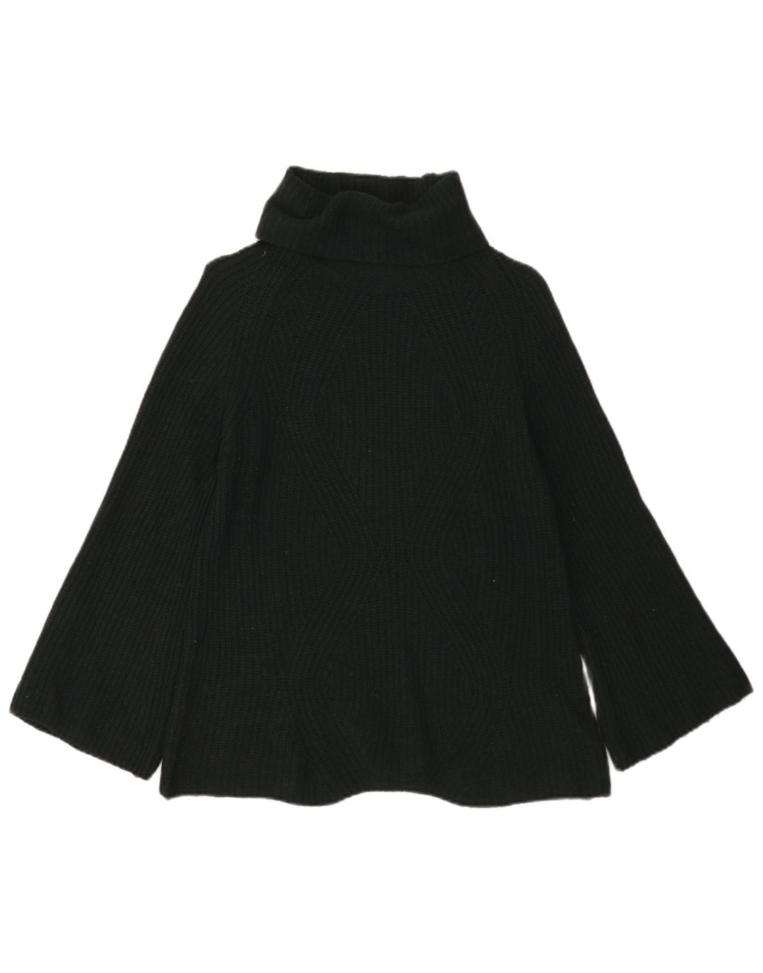 Massimo Dutti Jersey de cuello vuelto para mujer UK 10 Small Green Wool
