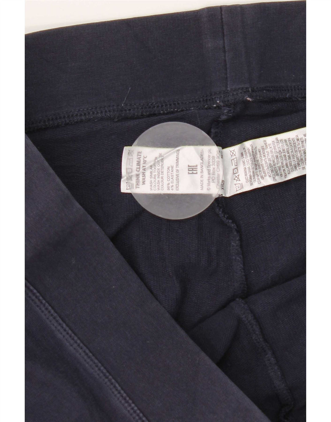 Marks & Spencer Leggings para mujer Reino Unido 46 Grande Algodón azul marino