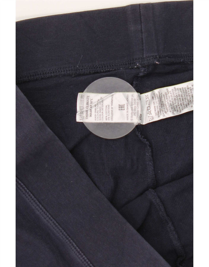 Marks & Spencer Leggings para mujer Reino Unido 46 Grande Algodón azul marino
