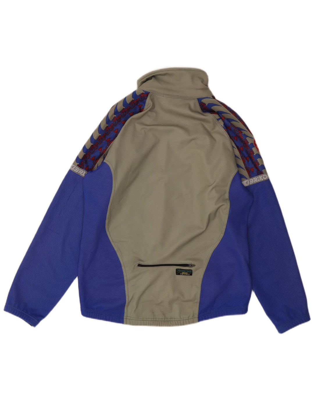 BRIKO Chaqueta superior de chándal para hombre Poliéster con bloques de color gris grande