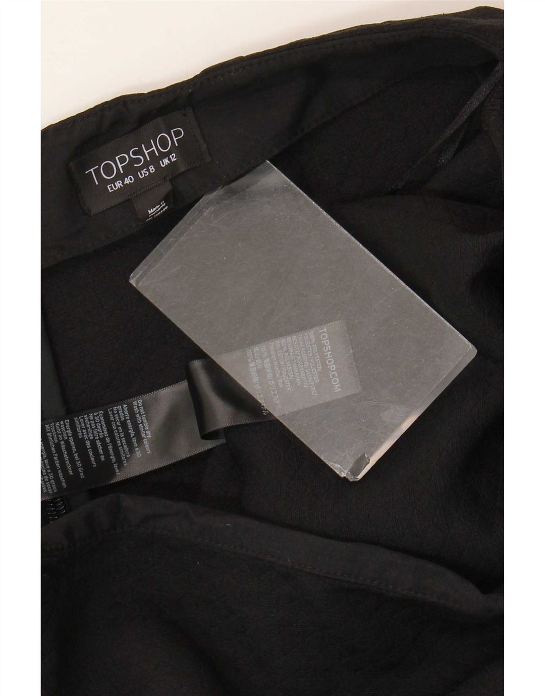 Topshop Minifalda para mujer UK 12 Medium W30 Poliéster floral negro
