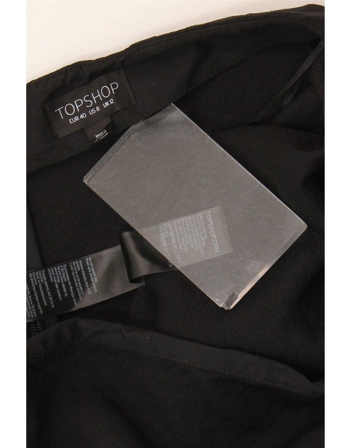 Topshop Minifalda para mujer UK 12 Medium W30 Poliéster floral negro
