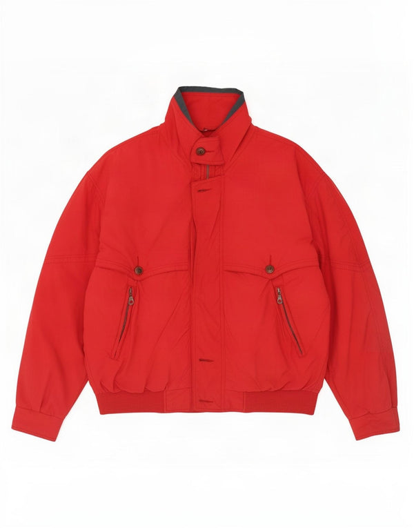 Nuova Moda Chaqueta Bomber para Hombre UK 38 Medium Red