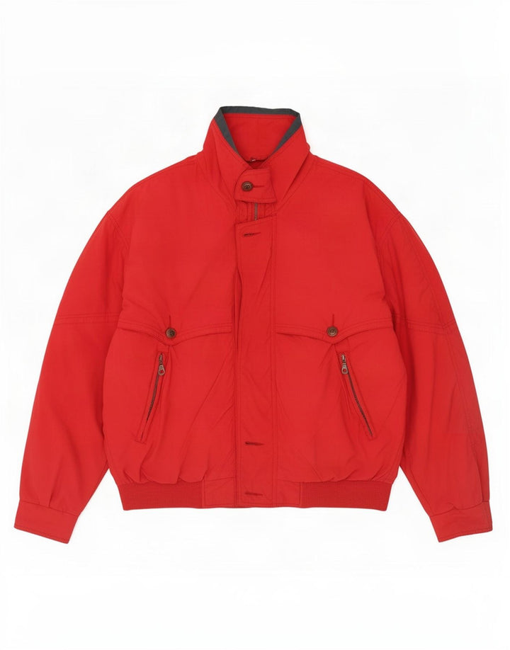 Nuova Moda Chaqueta Bomber para Hombre UK 38 Medium Red