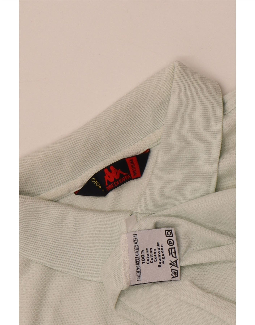 Polo Kappa Hombre Algodón Azul Medio