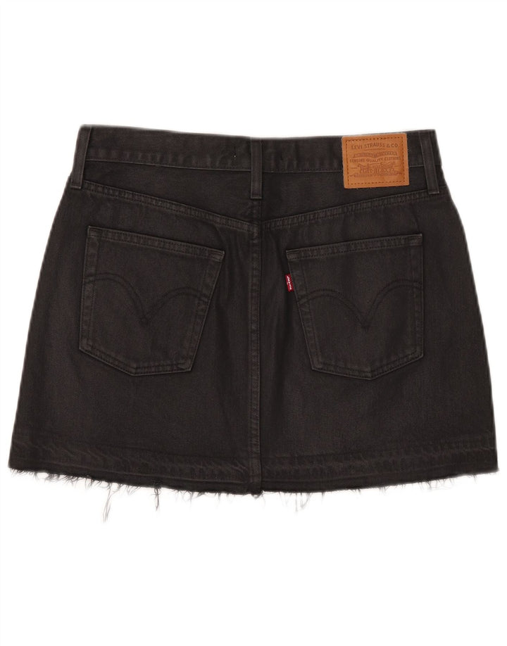 Minifalda vaquera Levi's para mujer W27 Small Black Cotton