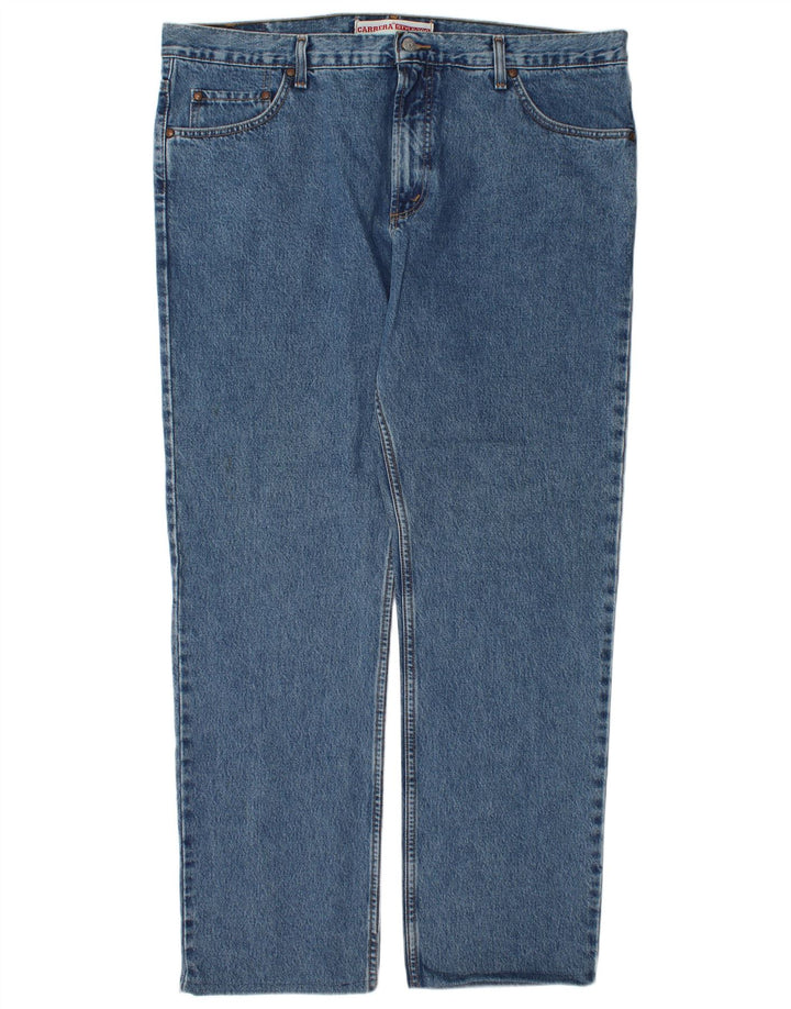 Carrera Jeans Rectos Para Hombre W42 L32 Algodón Azul
