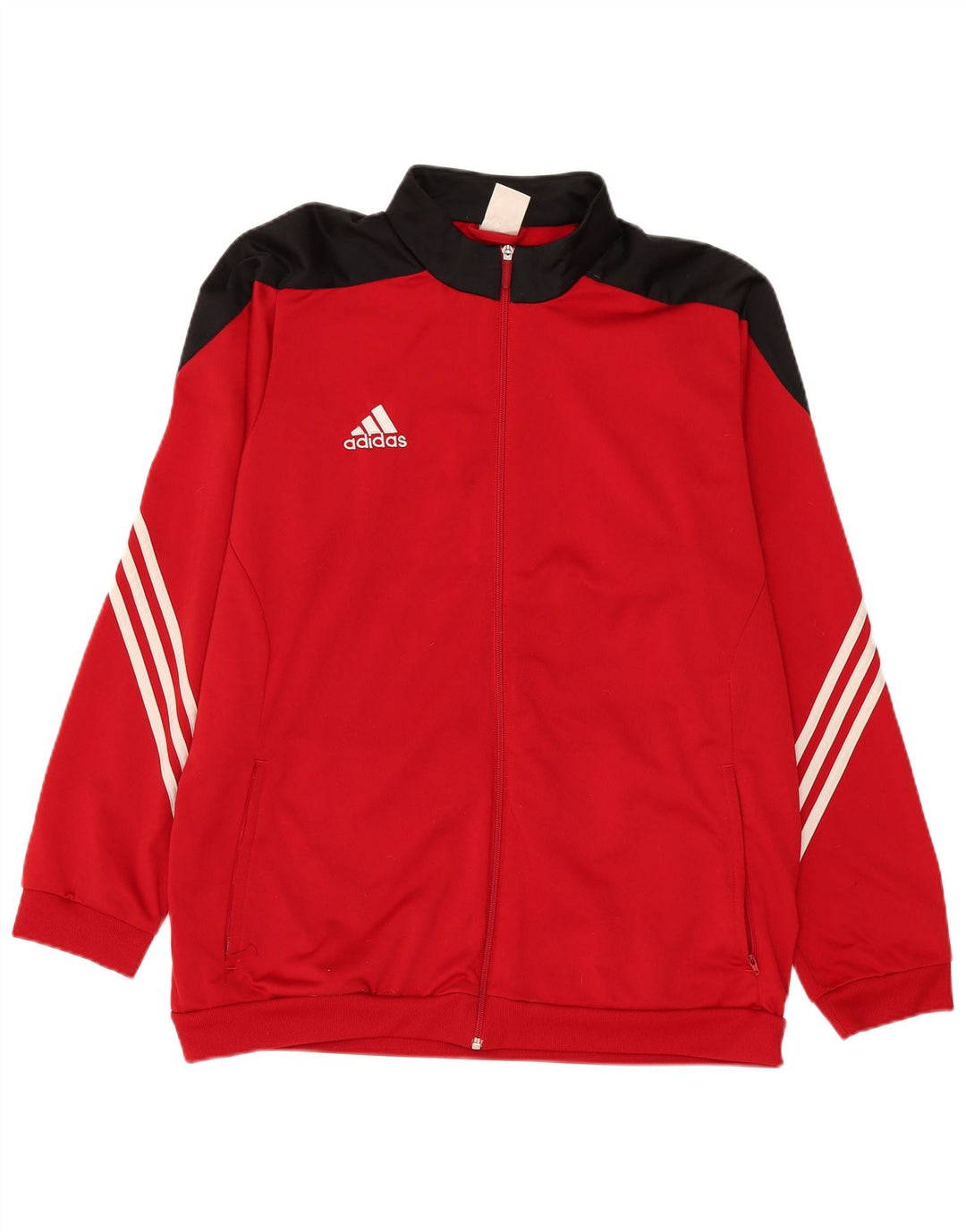 Adidas - Chaqueta de chándal para hombre, talla 2XL, color rojo, poliéster
