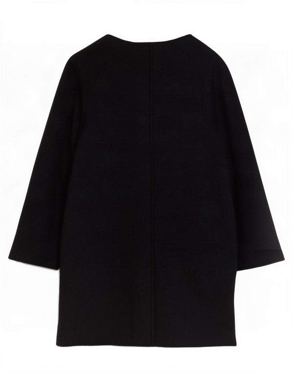 MINT VELVET Abrigo abierto para mujer UK 44 Grande Poliamida negra