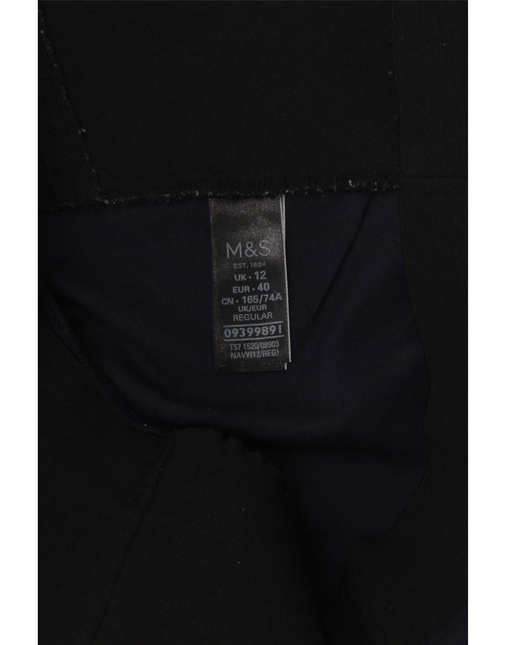 Marks & Spencer Leggings de ajuste regular para mujer, talla 42, talla mediana, viscosa azul marino