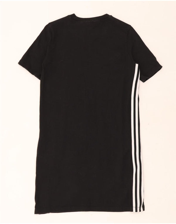ADIDAS Vestido tipo camiseta para mujer UK 6 XS Algodón negro