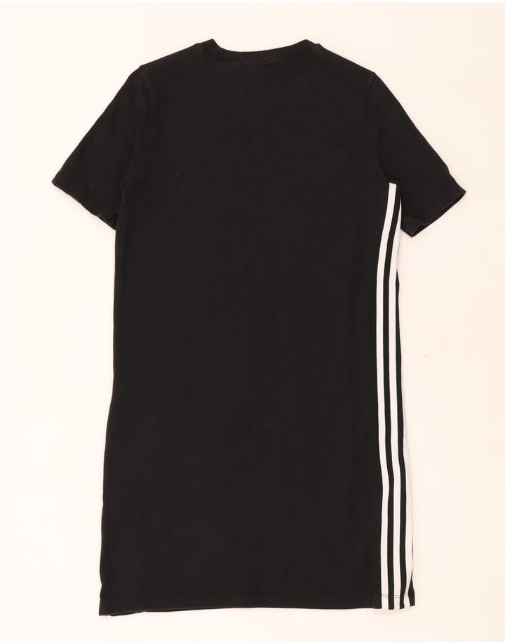 ADIDAS Vestido tipo camiseta para mujer UK 6 XS Algodón negro