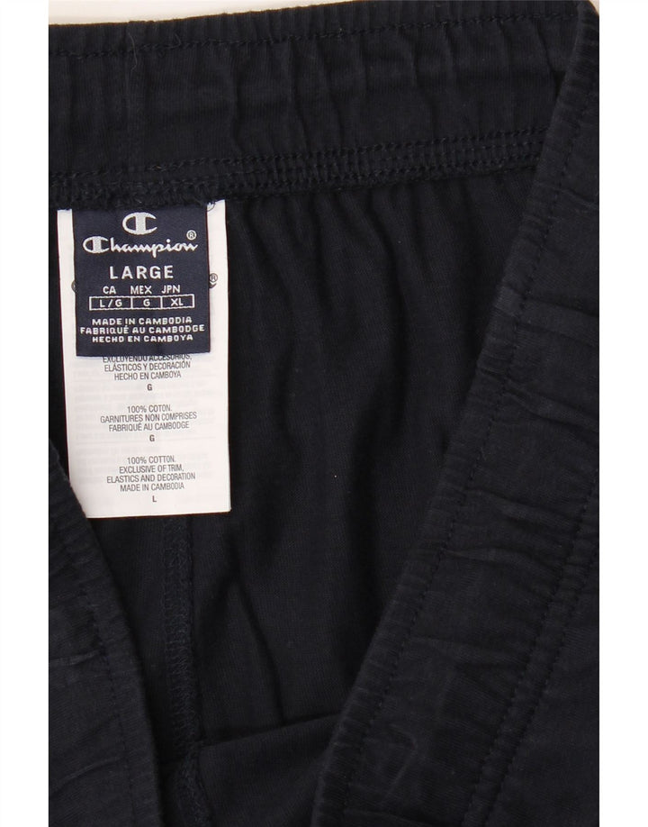 CHAMPION Mens Tracksuit Trousers Large Navy Blue Cotton Vintage Champion and Second-Hand Champion from Messina Hembry 