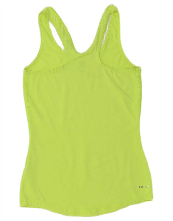 NIKE Mujer Graphic Vest Top UK 8 Small Verde Sintético