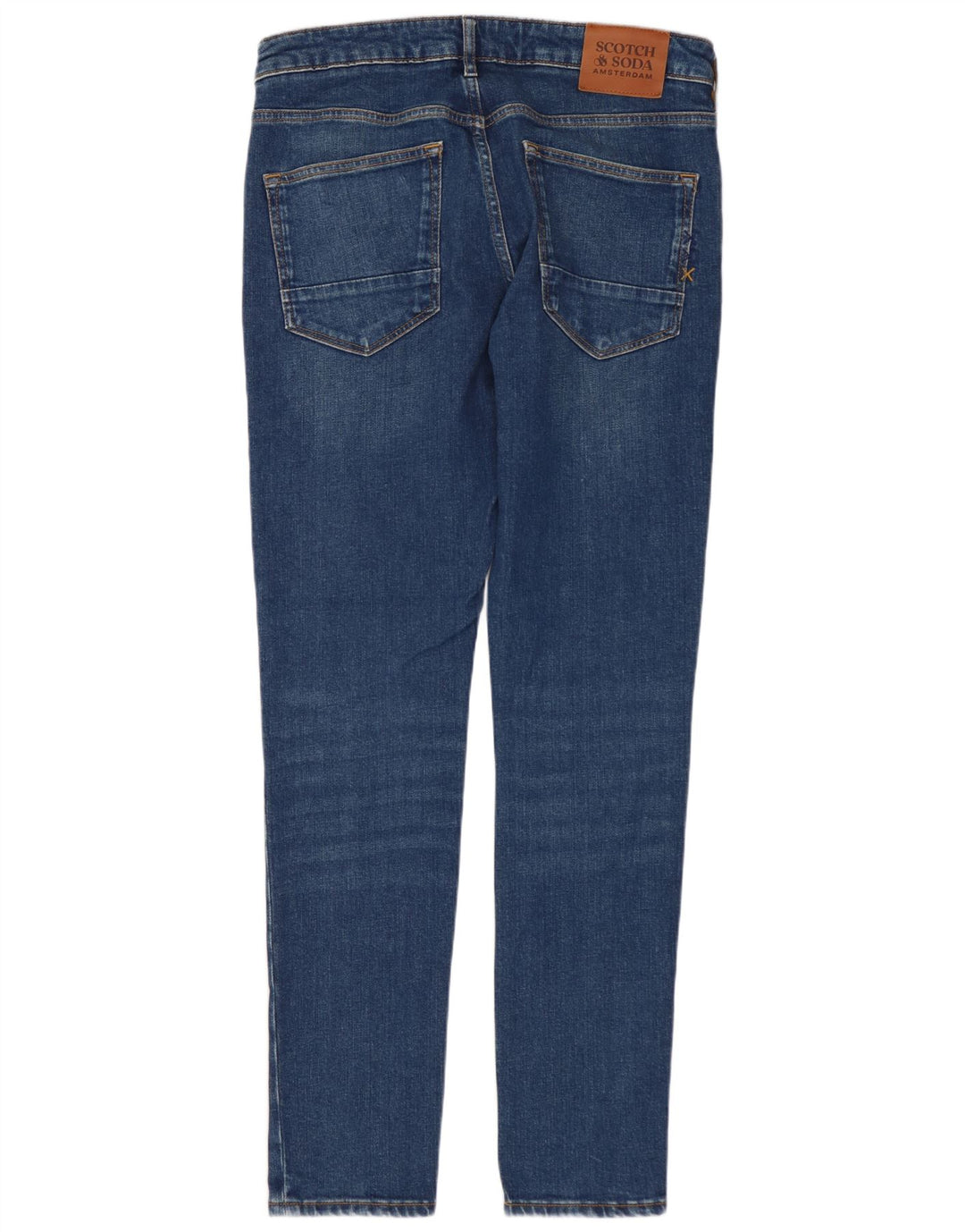 SCOTCH & SODA Vaqueros pitillo Amsterdam para hombre W32 L32 Algodón azul