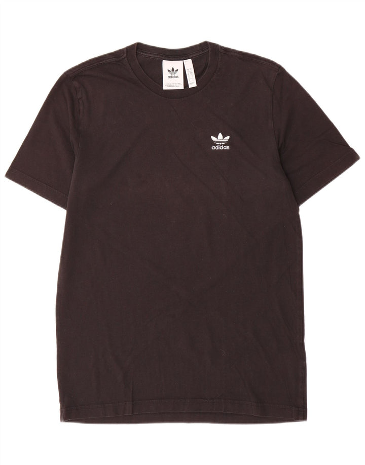 Adidas - Camiseta para hombre, talla pequeña, algodón negro