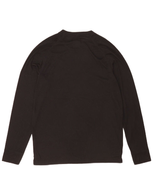 Top para hombre de manga larga de poliéster negro grande de Mountain Warehouse
