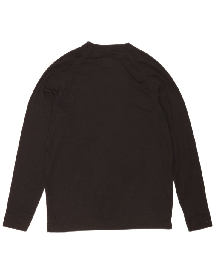 Top para hombre de manga larga de poliéster negro grande de Mountain Warehouse