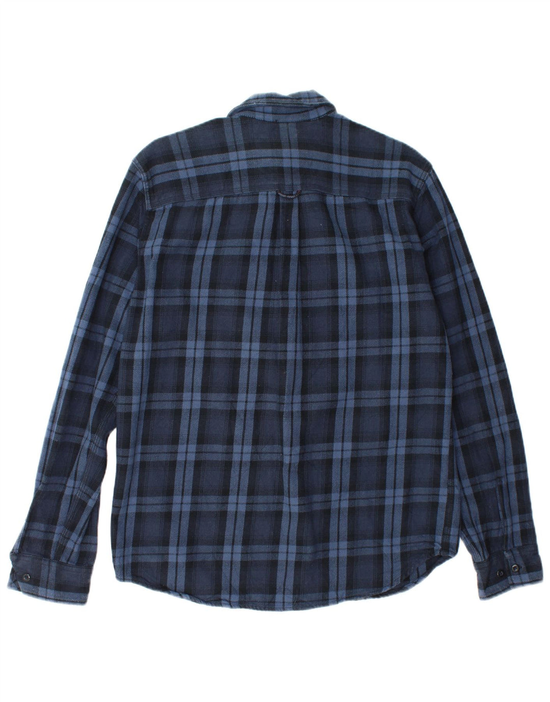Jack & Jones Hombre Camisa De Franela De Algodón A Cuadros Azul Grande