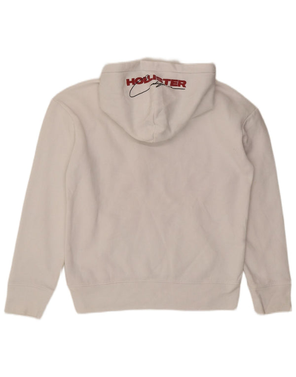 Hollister Jersey con capucha gráfica para hombre XS Algodón blanco
