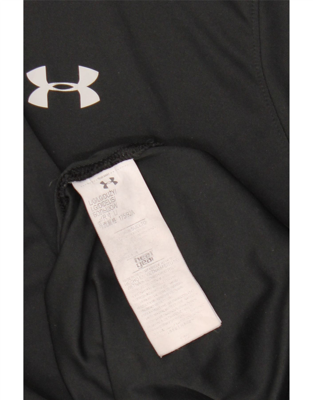 Under Armour Hombre Heat Gear Zip Neck Jersey Chándal Top Grande Negro