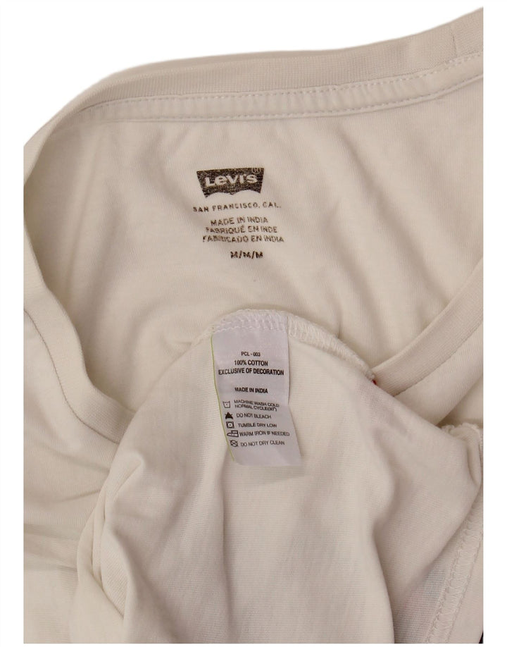 LEVI'S Camiseta gráfica para hombre Top Medium White Cotton