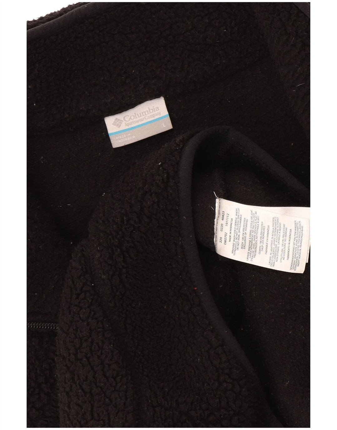 Columbia Chaqueta polar para hombre UK 40 Large Poliéster negro