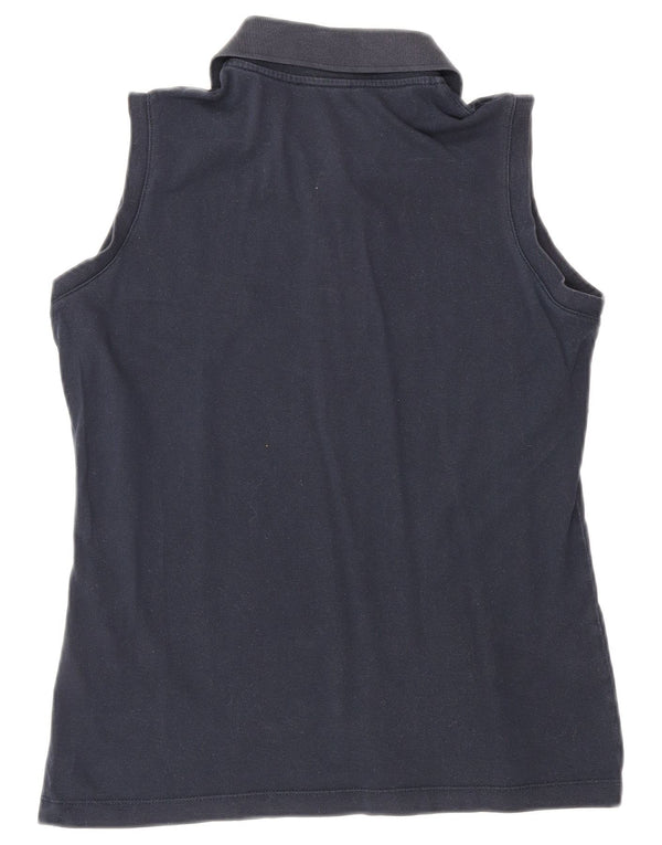 Sergio Tacchini Polo sin mangas para mujer UK 44 Grande Azul marino Algodón