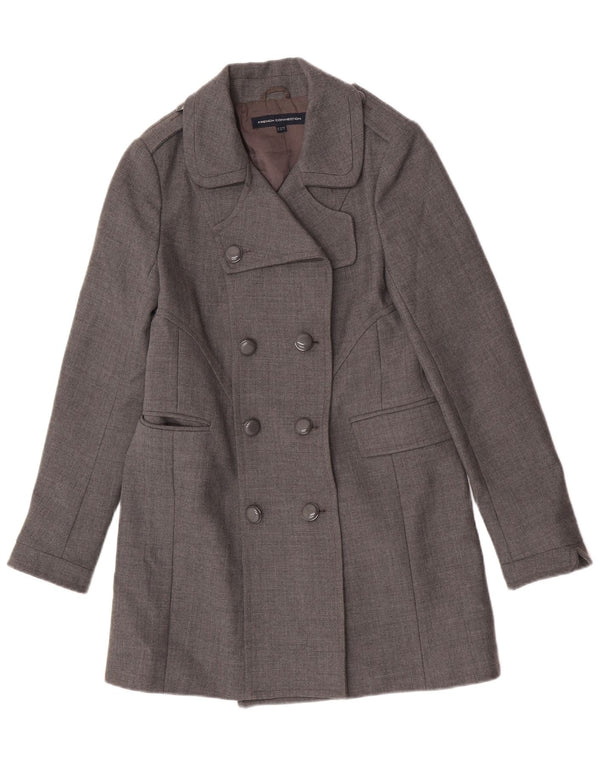 French Connection Abrigo militar de doble botonadura para mujer UK 42 Gris medio