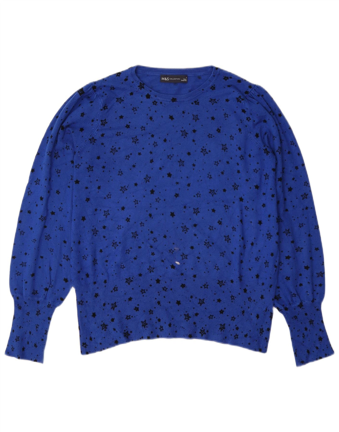 Marks & Spencer Jersey con Cuello Barco para Mujer UK 40 Azul Medio