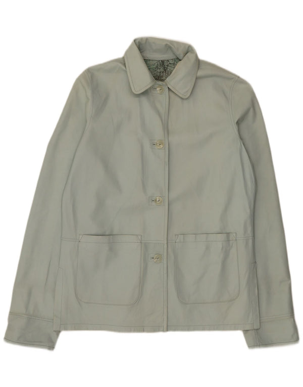 Maxime Chaqueta de cuero reversible para mujer IT 44 Verde medio