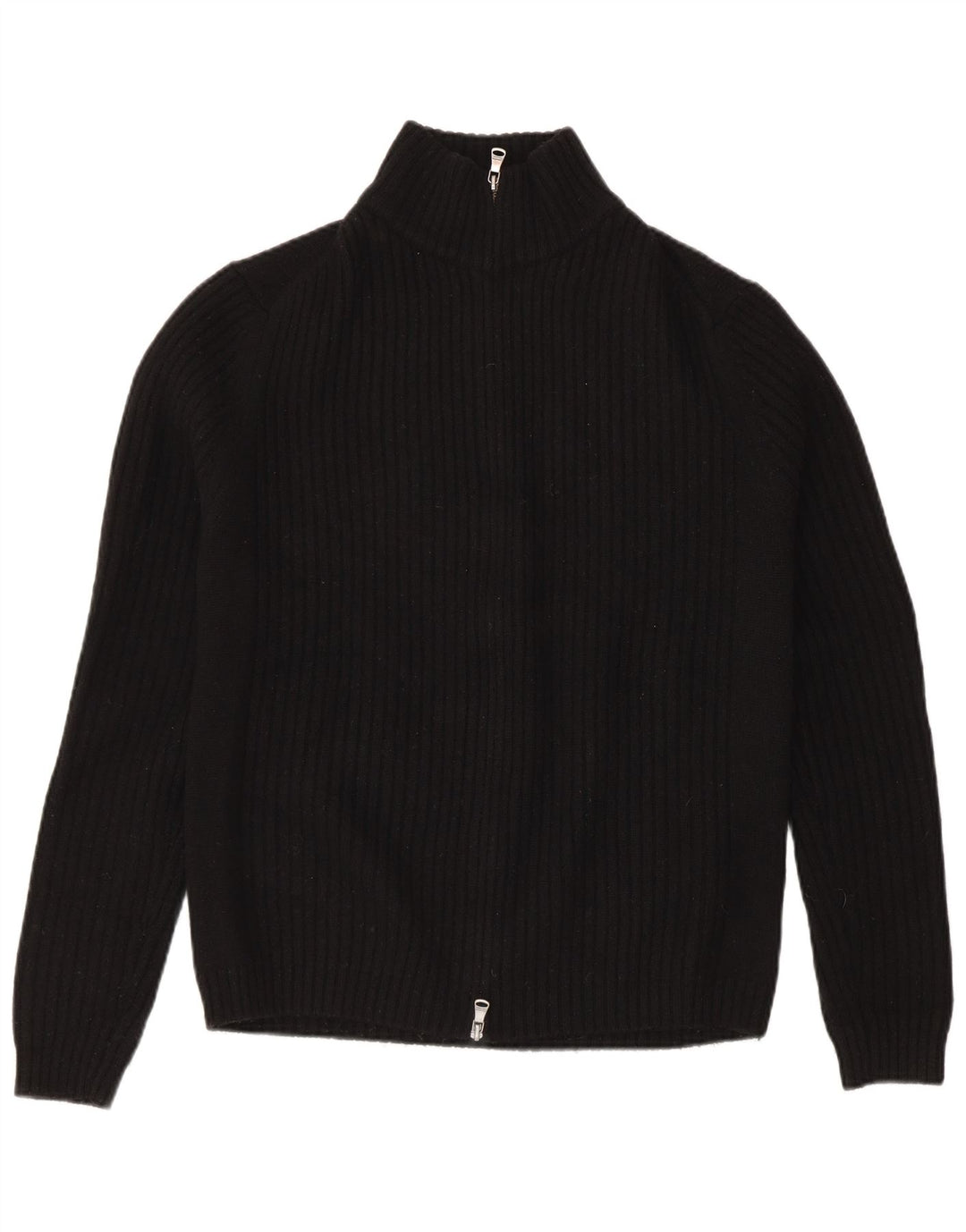 Calvin Klein Suéter tipo cárdigan para hombre grande de lana merino negra