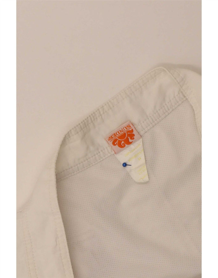 Sundek Bañador para hombre, talla grande, nailon blanco