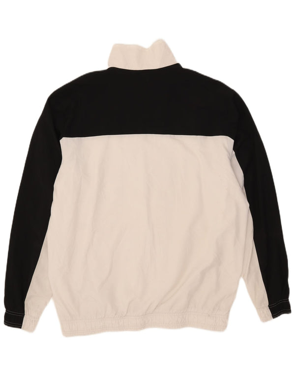 Puma Chaqueta de chándal para hombre, talla grande, color blanco, poliéster con bloques de color
