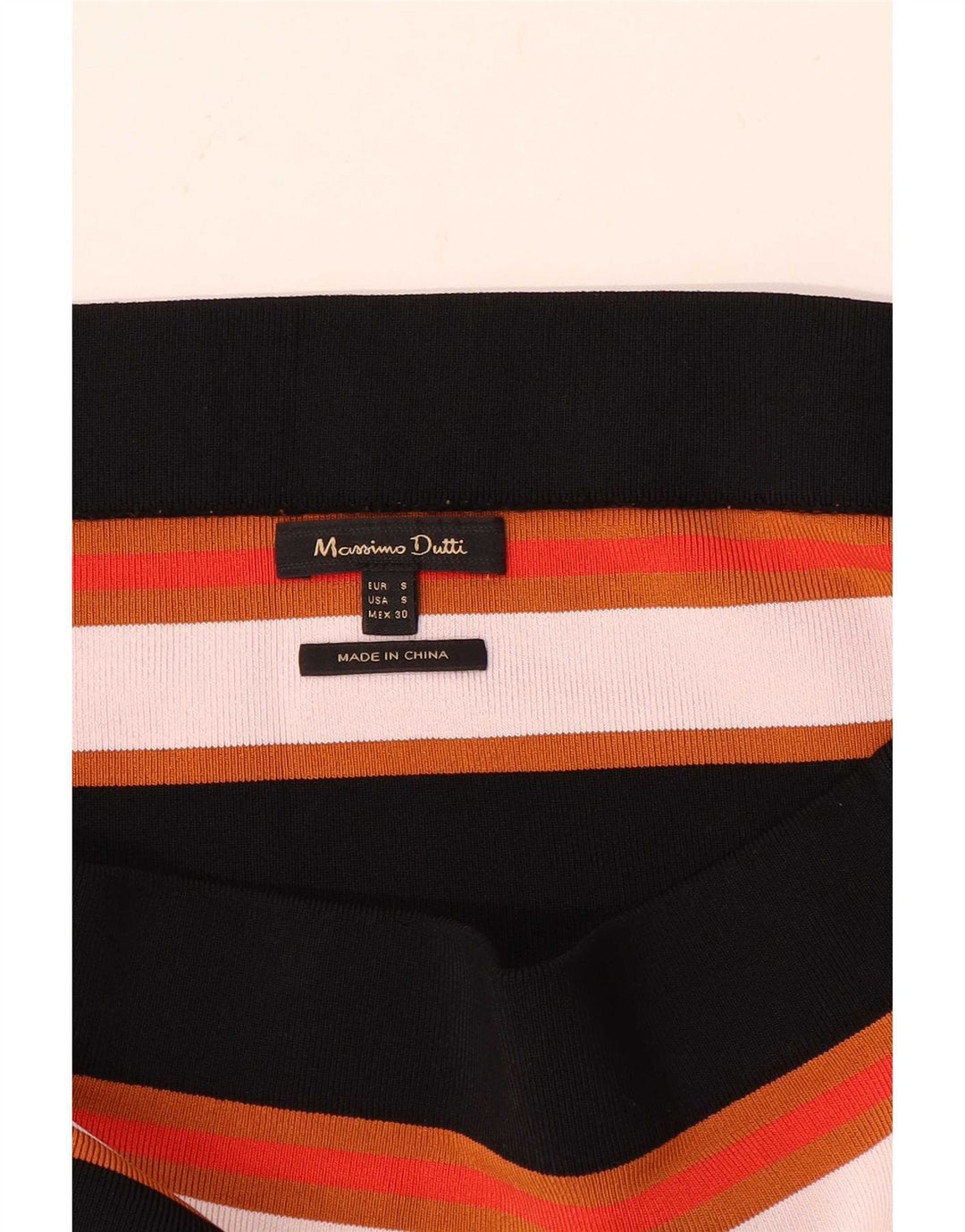Massimo Dutti Top con Hombros Descubiertos para Mujer UK 8 Small Multicolor Rayas