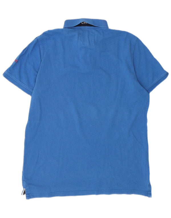 Crew Clothing Polo para hombre de algodón azul grande