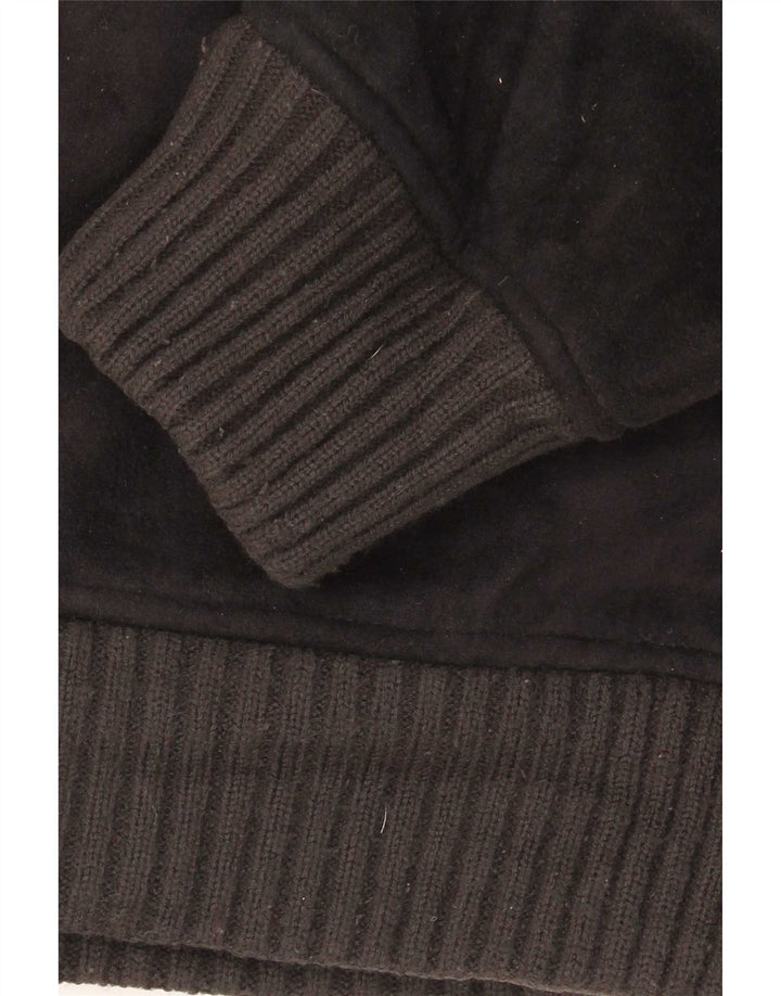 Marks & Spencer Chaqueta polar Sherpa para hombre UK 40 Grande Poliéster negro