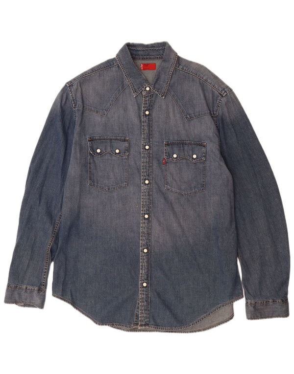 LEVI'S Camisa vaquera para hombre Algodón azul grande