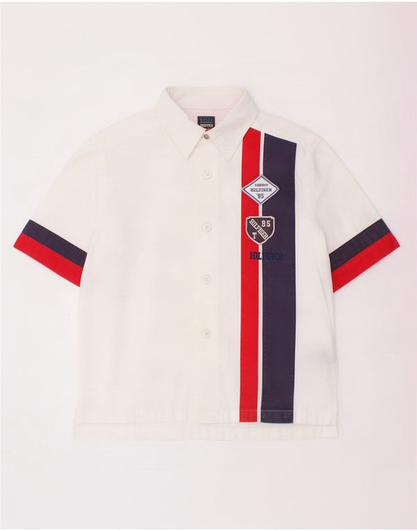 Tommy Hilfiger Camisa gráfica para niños 5-6 años Grande Blanco Colorblock