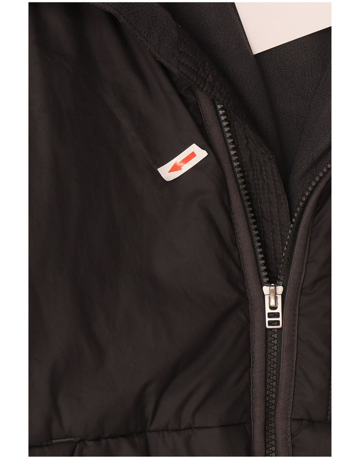 Nike Chaqueta acolchada con capucha para hombre UK 38 Poliéster gris medio
