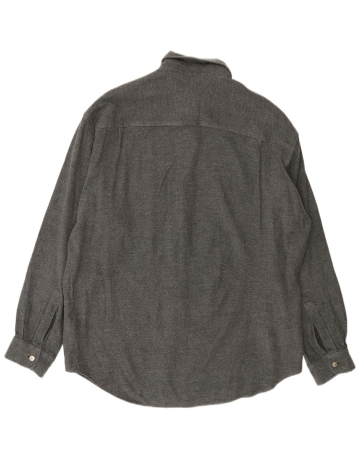 Camisa Hombre Trussardi Jeans Franela XL Viscosa Gris