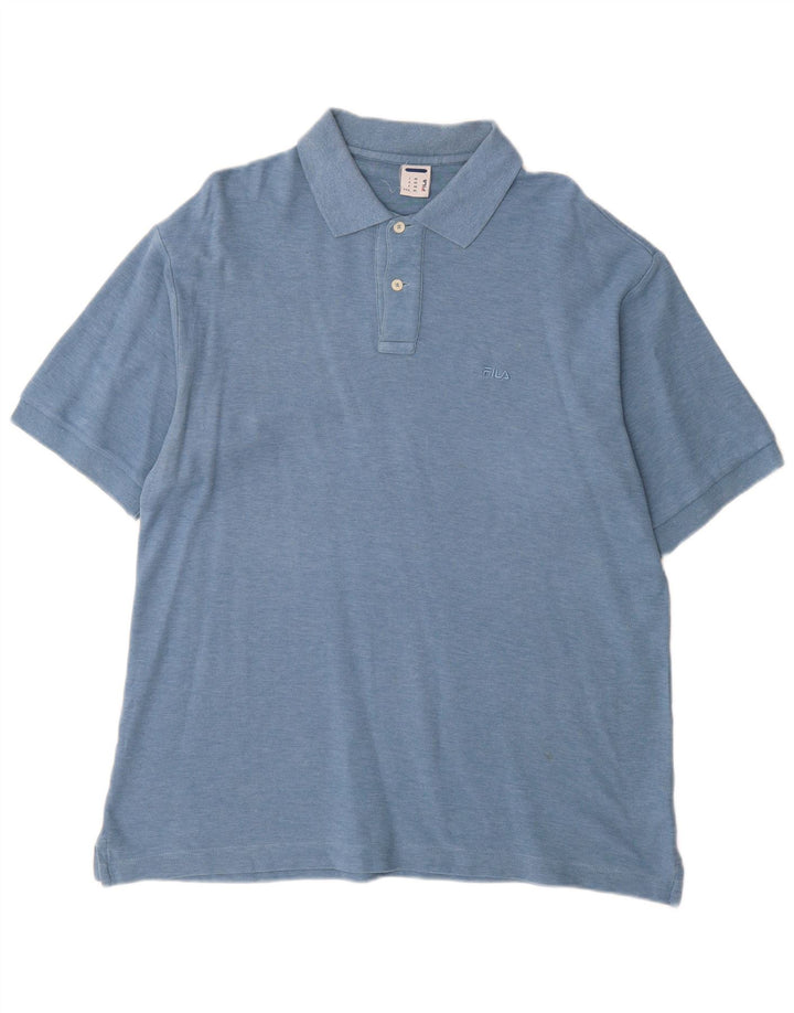 Fila Polo para hombre IT 52 Algodón moteado azul grande